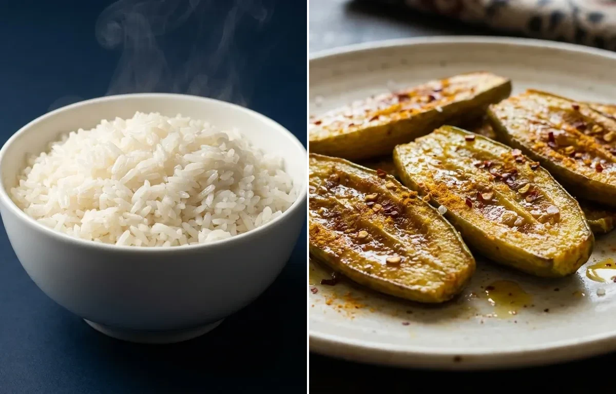 Masoor Dal Sheddho, Bhaat and Potol Bhaja