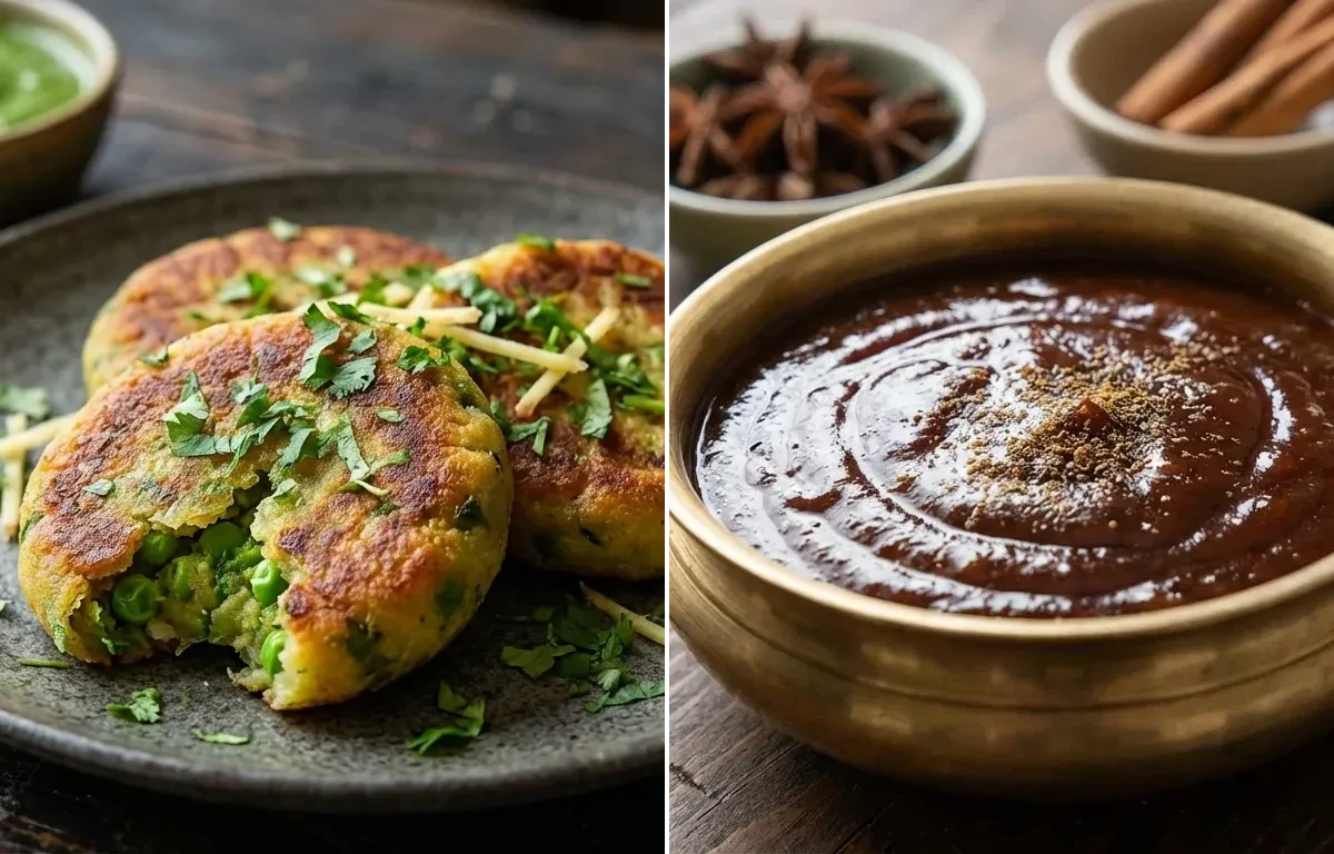 Matar Tikki with Imli Chutney