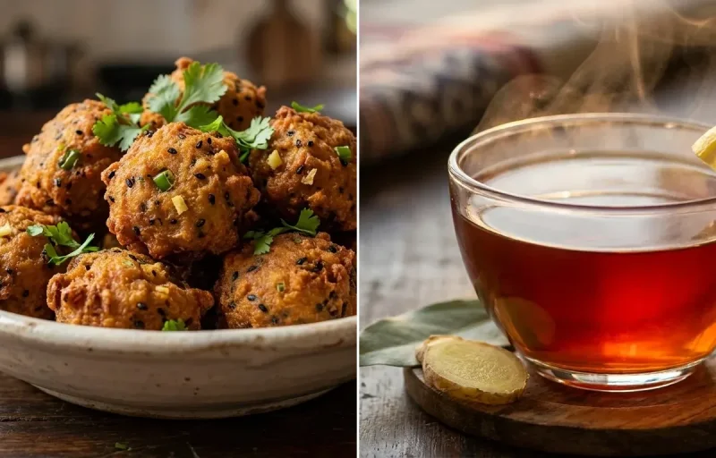 Mati Kalair Bor with Assamese Red Tea
