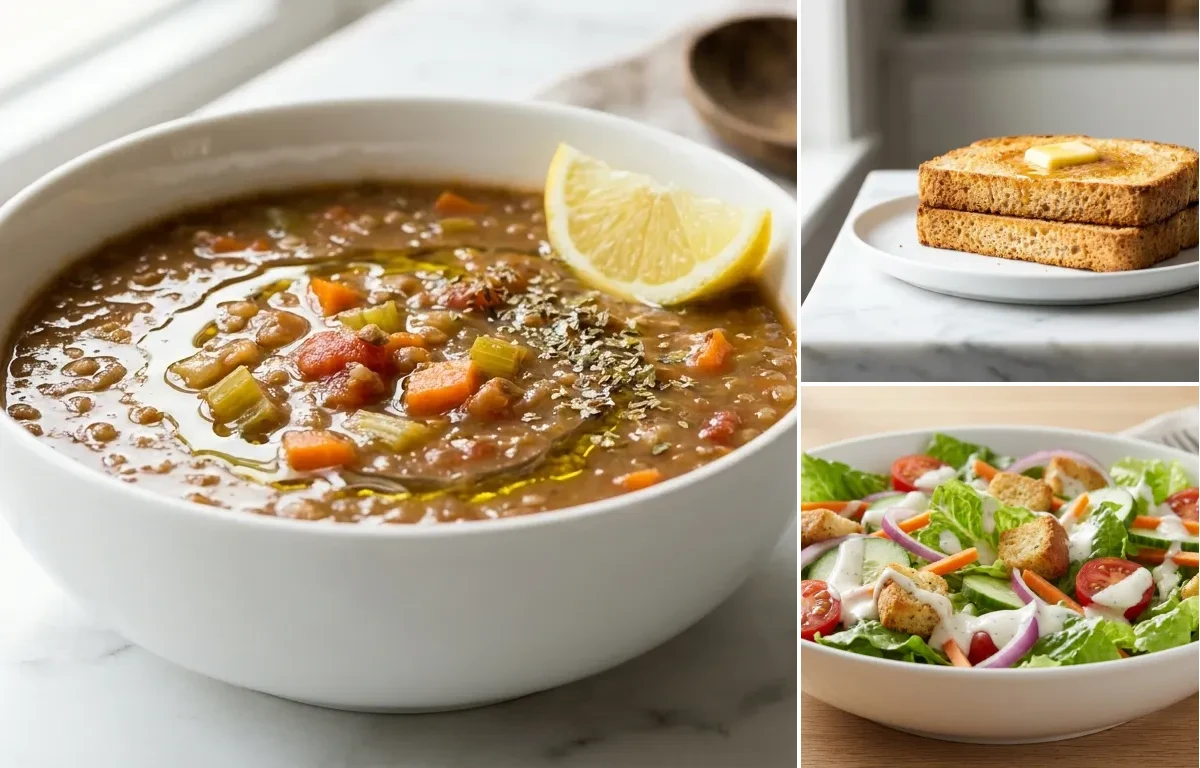 Mediterranean Lentil Soup with Certified gf Bread
