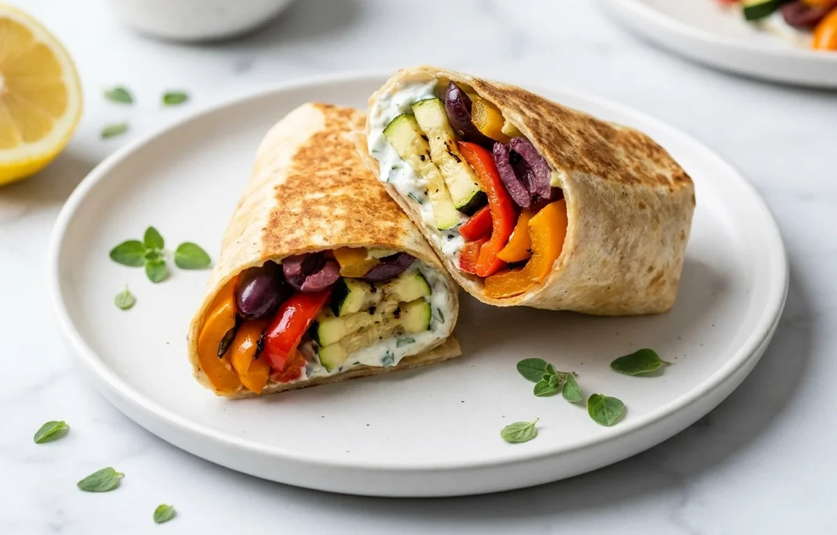 Mediterranean Veggie Wrap NAFLD Fatty Liver