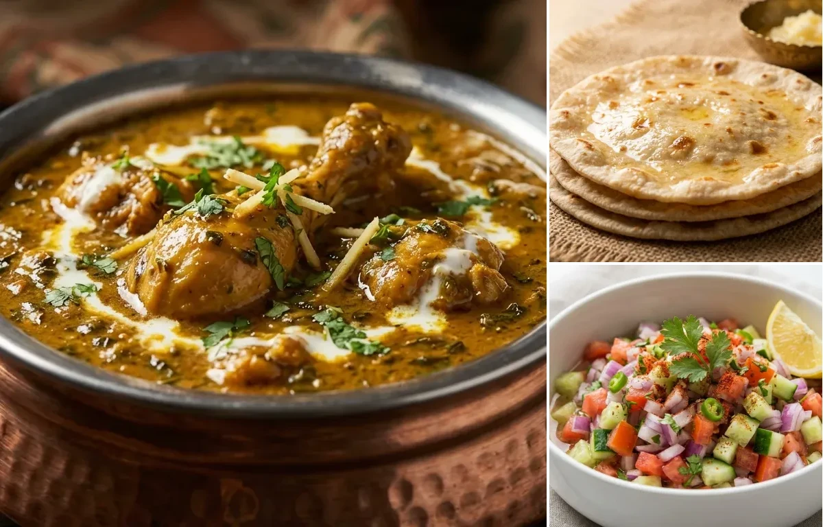 Methi Chicken Curry with Rotli