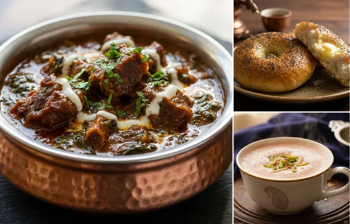 Methi Maaz with Kashmiri Girda and Noon Chai
