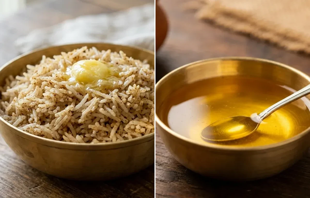 Metkut Bhaat with Ghee