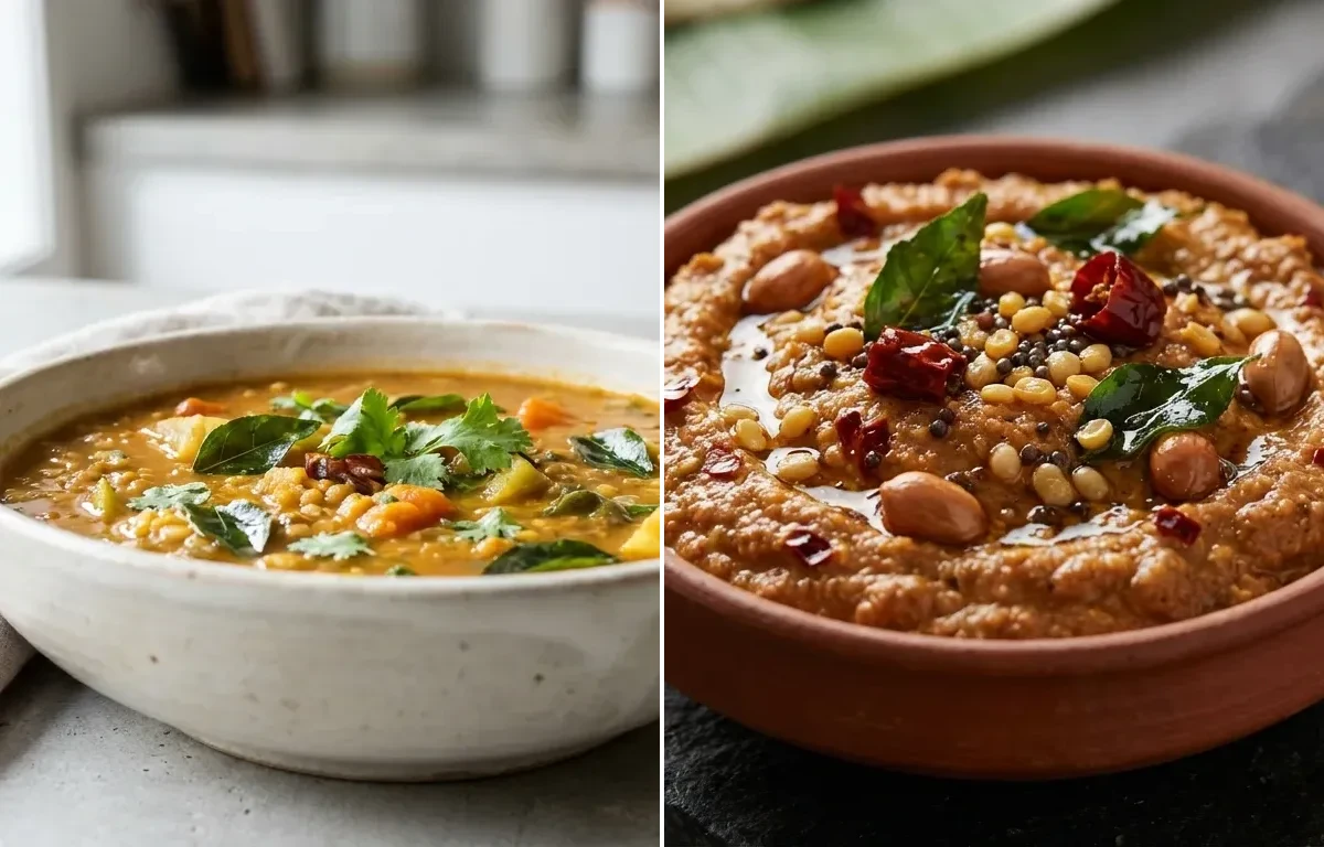 Mini Idlis With Sambar Dip with Sambar, Peanut Chutney, Two Boiled Eggs and Curd Rice Snack Bowl