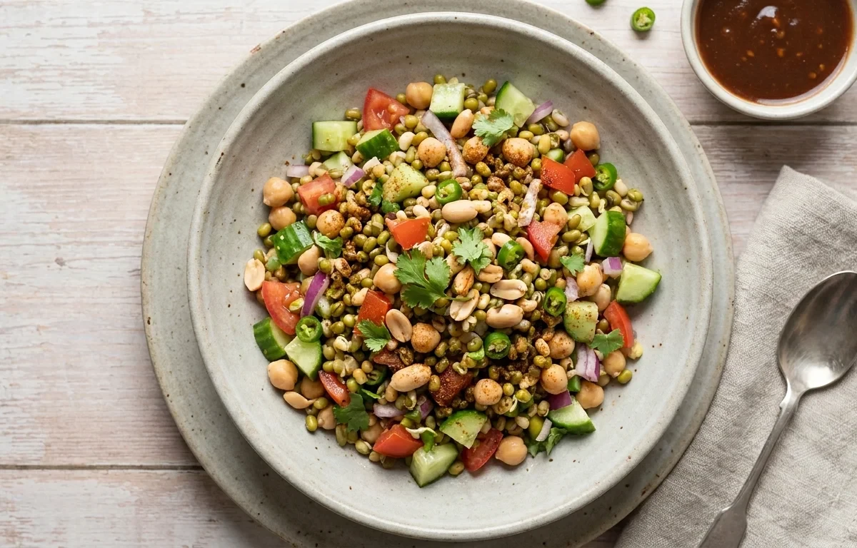 Mixed Sprouts and Peanut Salad