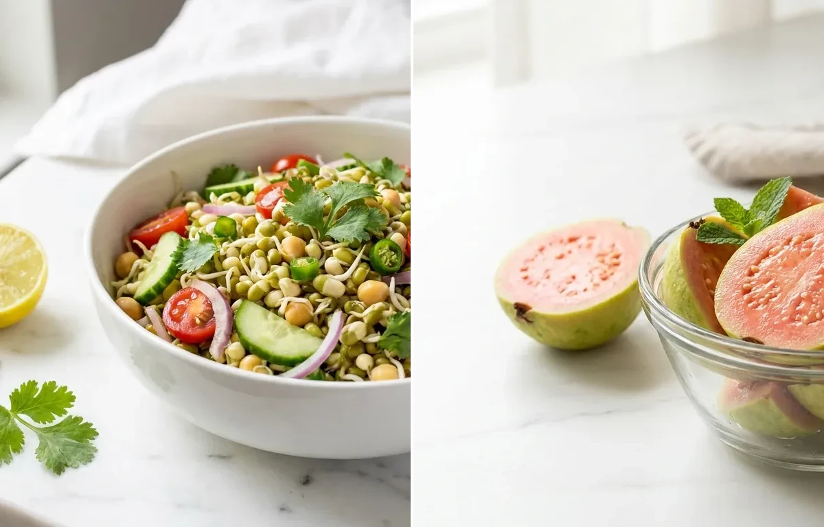 Mixed Sprouts Salad with Fresh Guava
