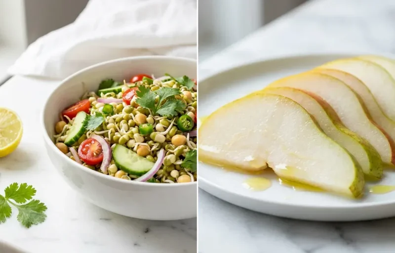 Mixed Sprouts Salad with Fresh Pear