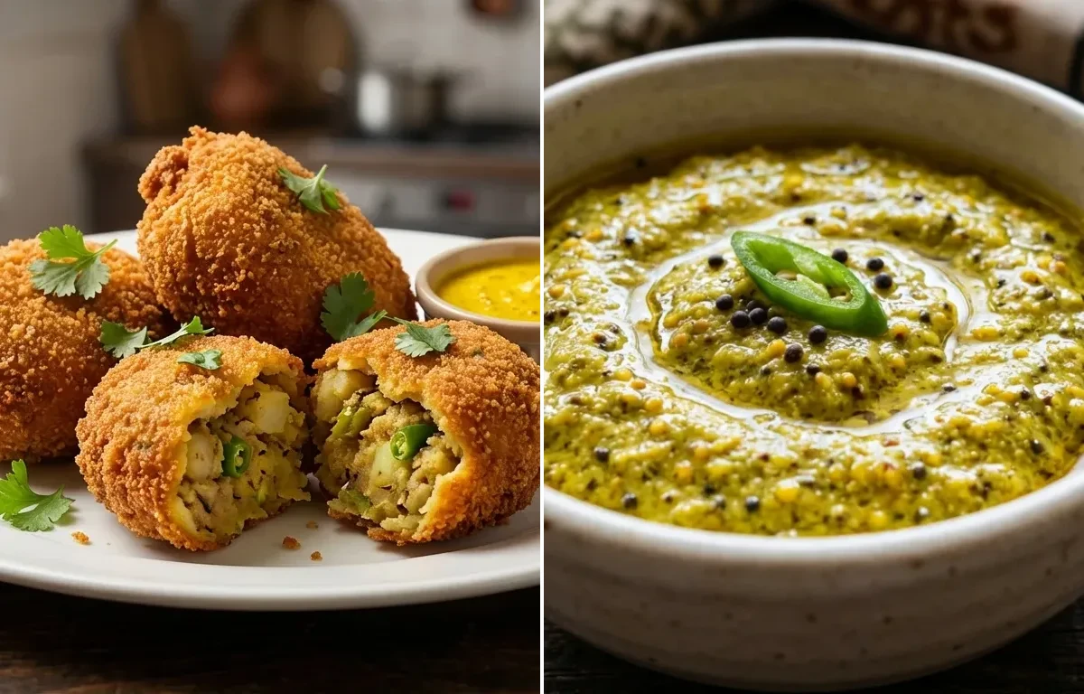 Mochar Chop with Bengali Kasundi