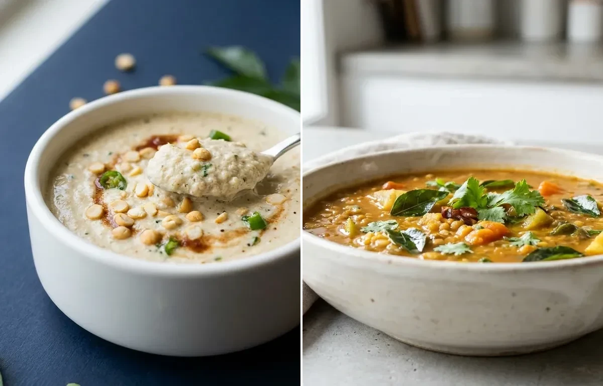 Moong Dal Idli + Coconut Chutney