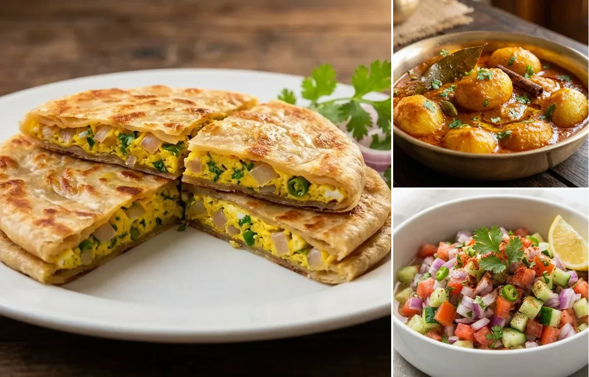 Mughlai Paratha with Bengali Aloor Dum