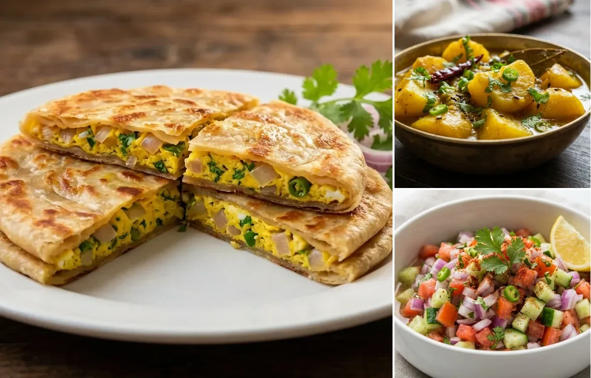 Mughlai Paratha with Bengali Aloor Torkari