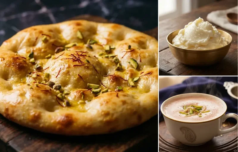Mughlai Sheermaal with White Butter and Noon Chai