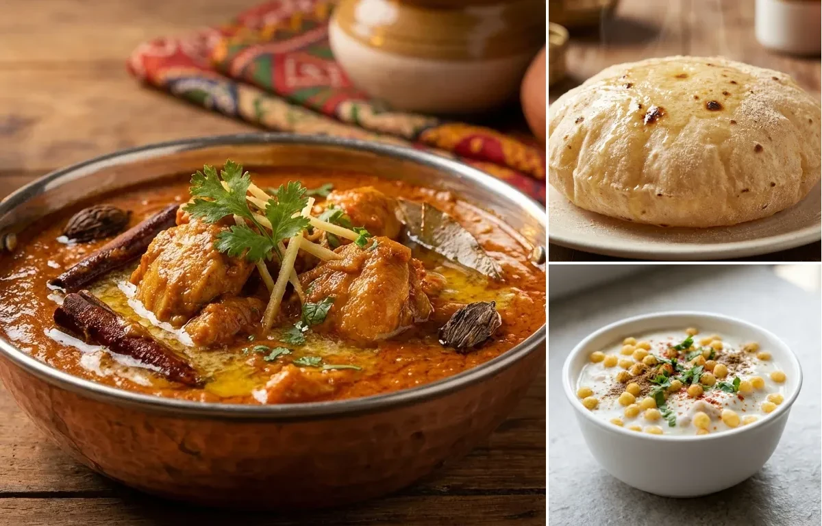 Murgh Jodhpuri with Phulka and Boondi Raita