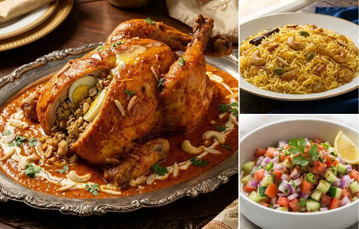 Murgh Musallam with Zafrani Pulao
