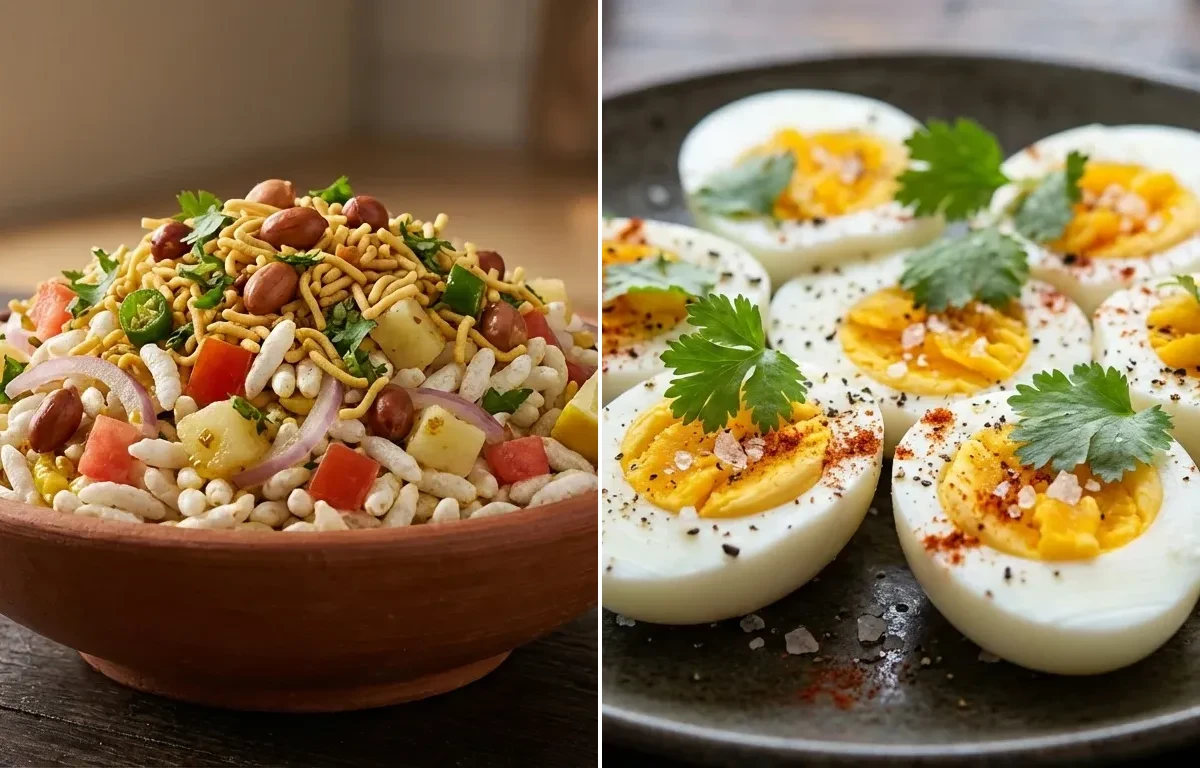Muri Mixture with Boiled Egg