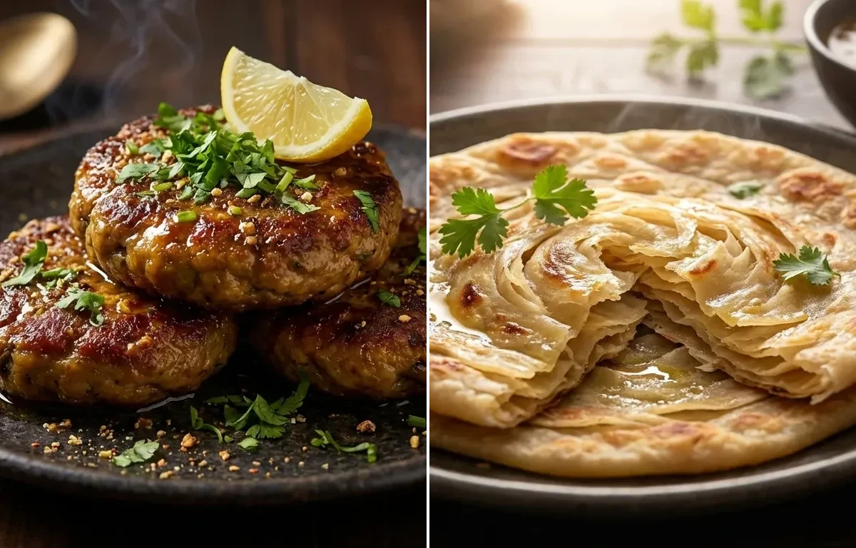 Mushroom Galouti Kebab with Ulte Tawa Paratha