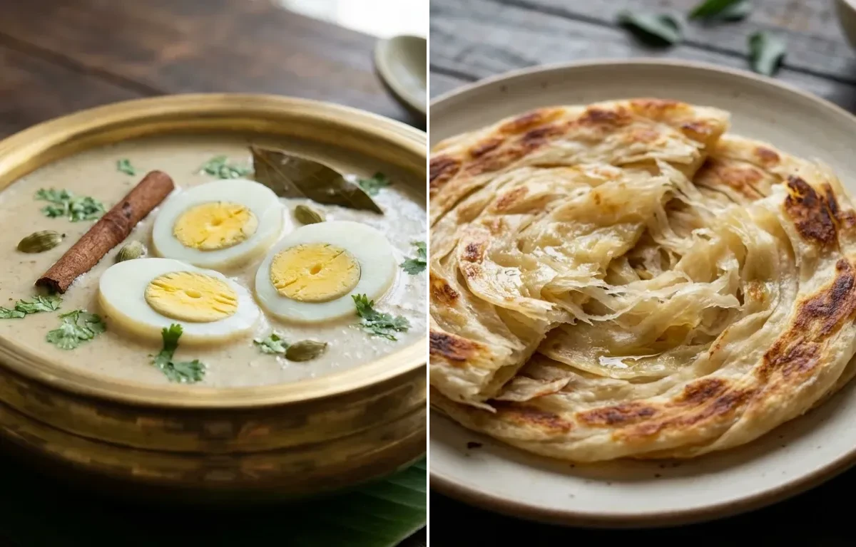 Mutta Korma with Parotta