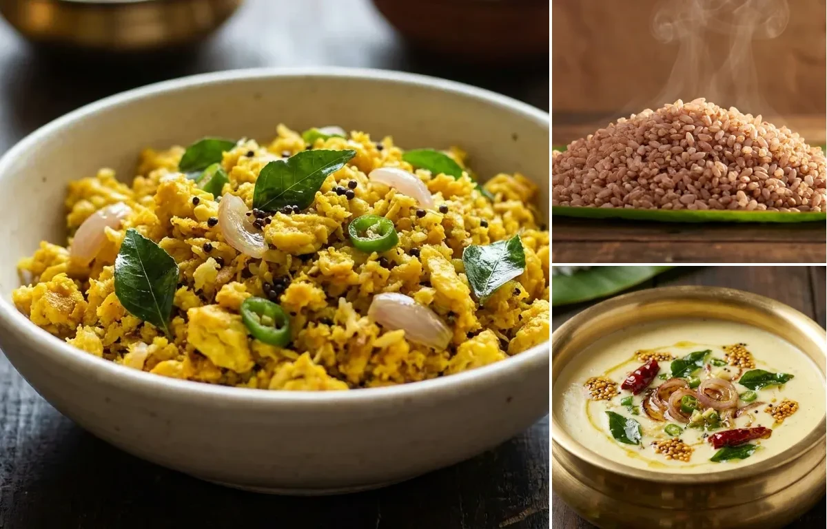 Mutta Peera with Matta Rice and Moru Curry