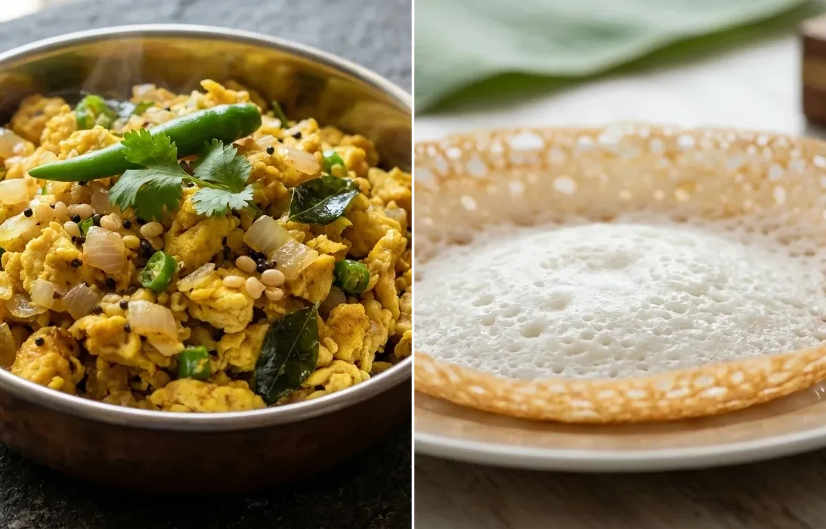 Muttai Podimas with Kerala Appam