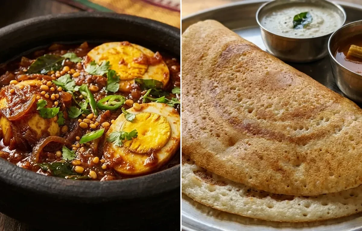 Muttai Thokku with Kal Dosa
