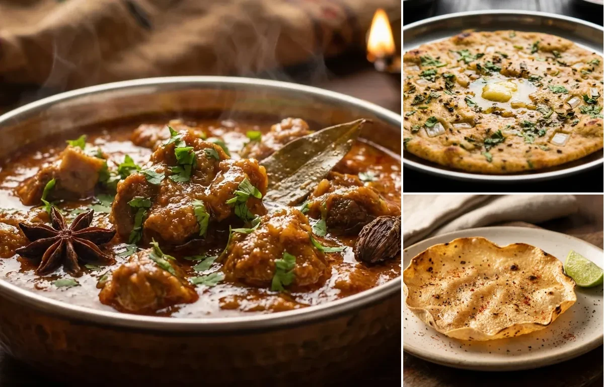 Mutton Banjara Curry with Missi Roti