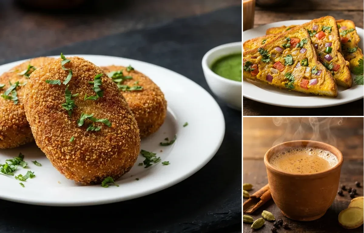 Mutton Cutlet with Tawa Bread Toast