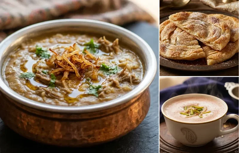 Mutton Harisa with Bakarkhani and Noon Chai