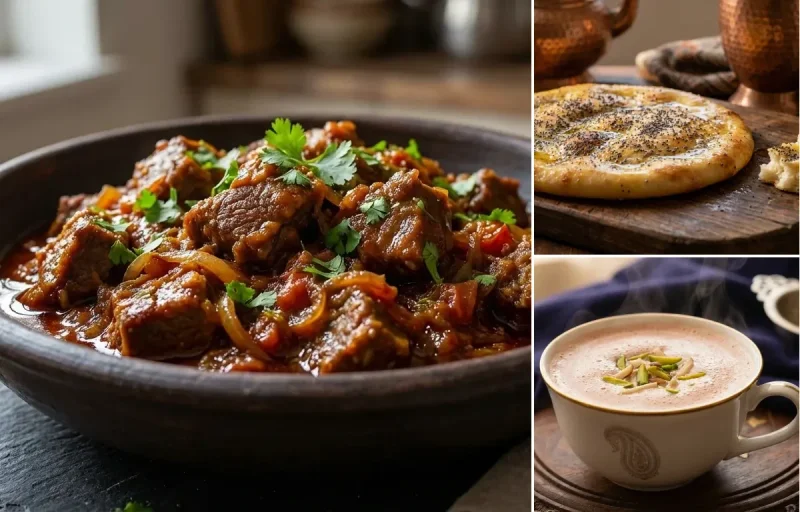 Mutton Kanti with Kashmiri Czot and Noon Chai
