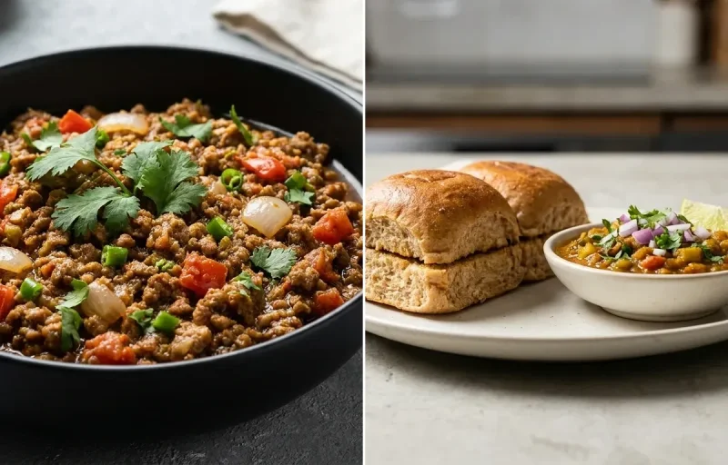 Mutton Keema (lean) + Pav