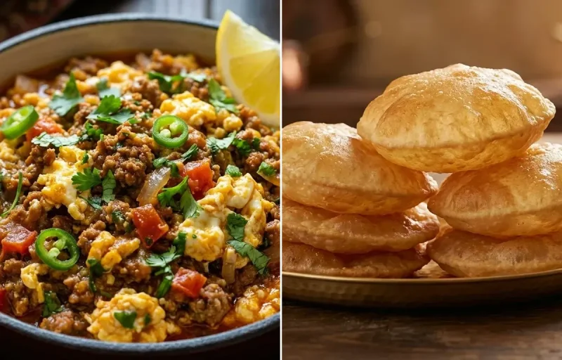 Mutton Khagina with Puri