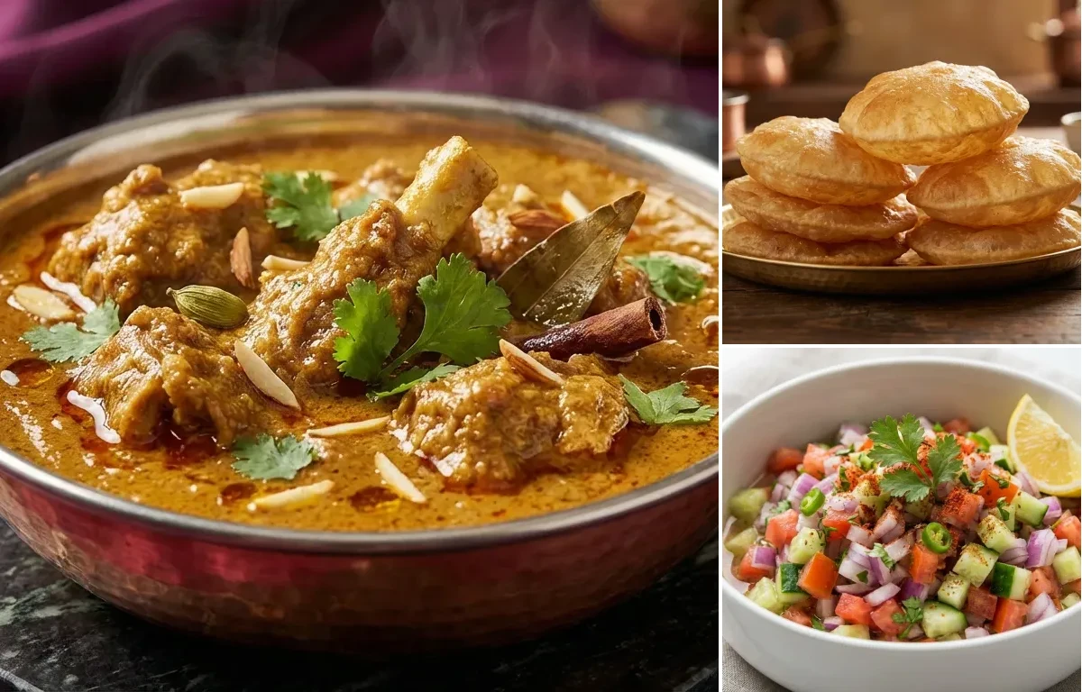 Mutton Korma with Puri