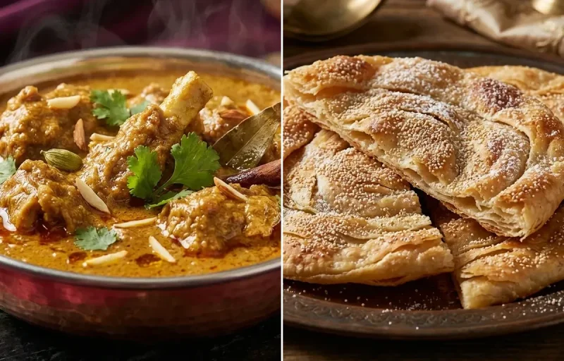 Mutton Korma with Bakarkhani