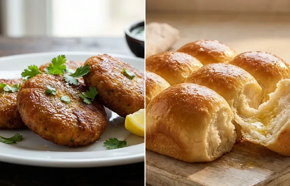 Mutton Mince Pattice with Ladi Pav