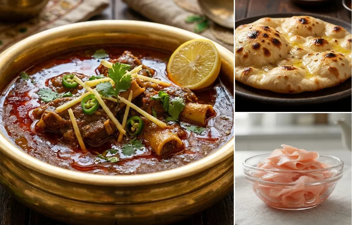 Mutton Nihari with Khamiri Roti and Pickled Ginger