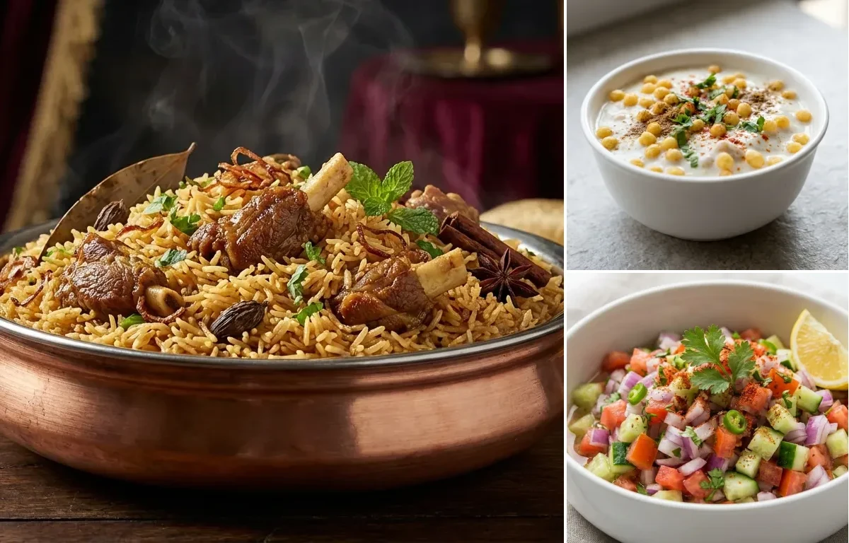 Mutton Pulao with Boondi Raita
