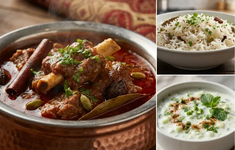 Mutton Rogan Josh with Cucumber Raita