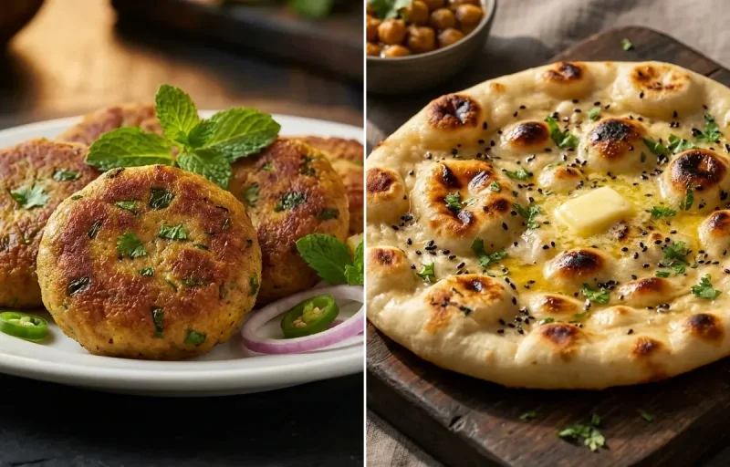 Mutton Shami Kebab with Kulcha