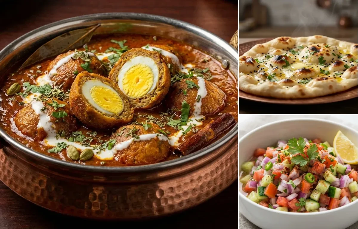 Nargisi Kofta Curry with Butter Naan