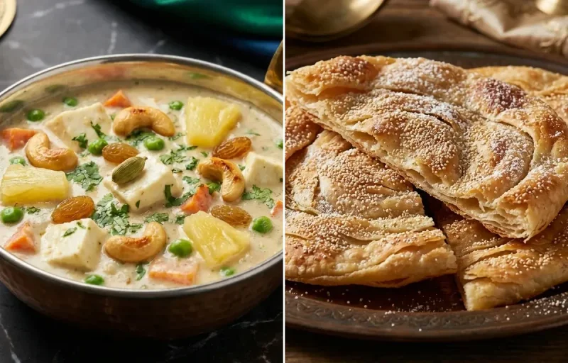 Navratan Korma with Bakarkhani