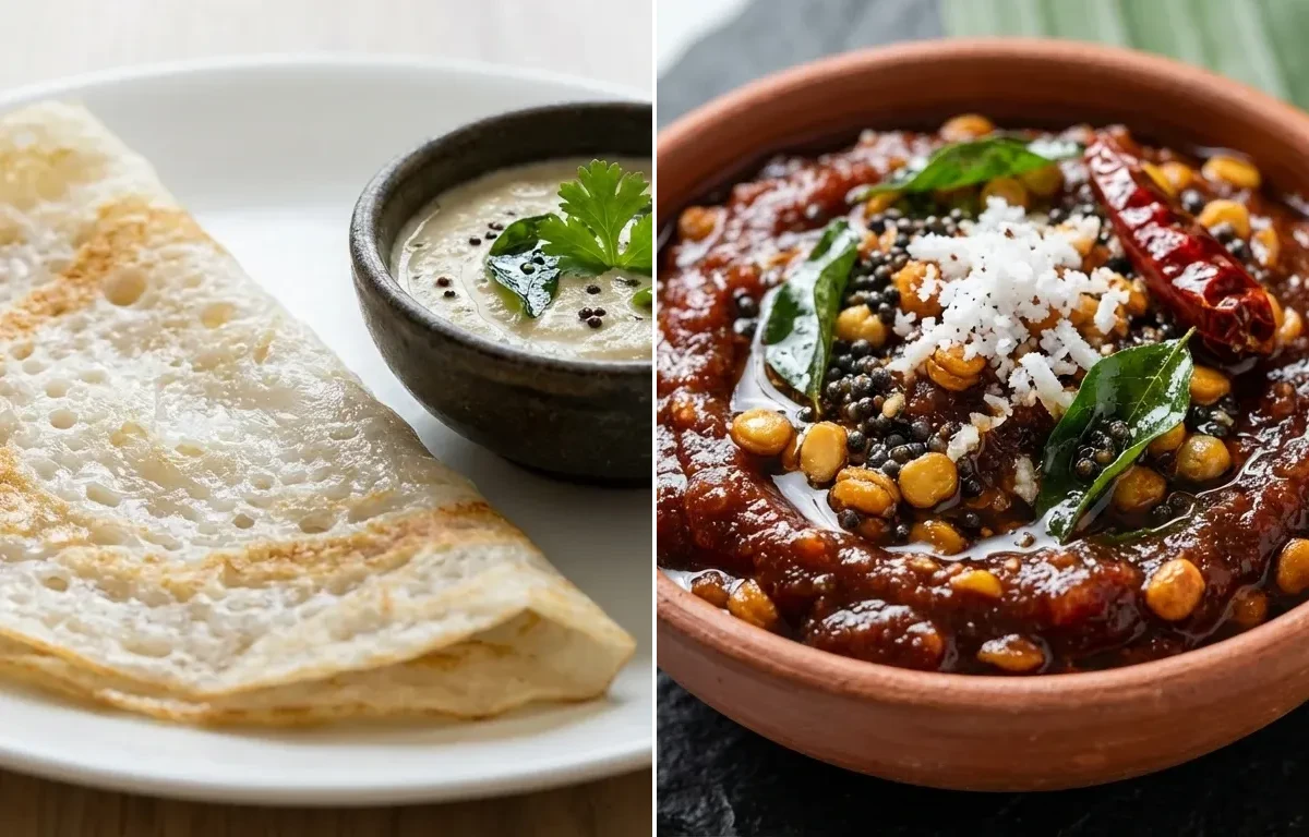 Neer Dosa with Belle Chutney