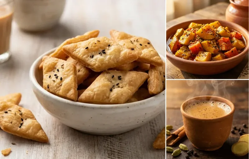 Nimki with Punjabi Mango Pickle