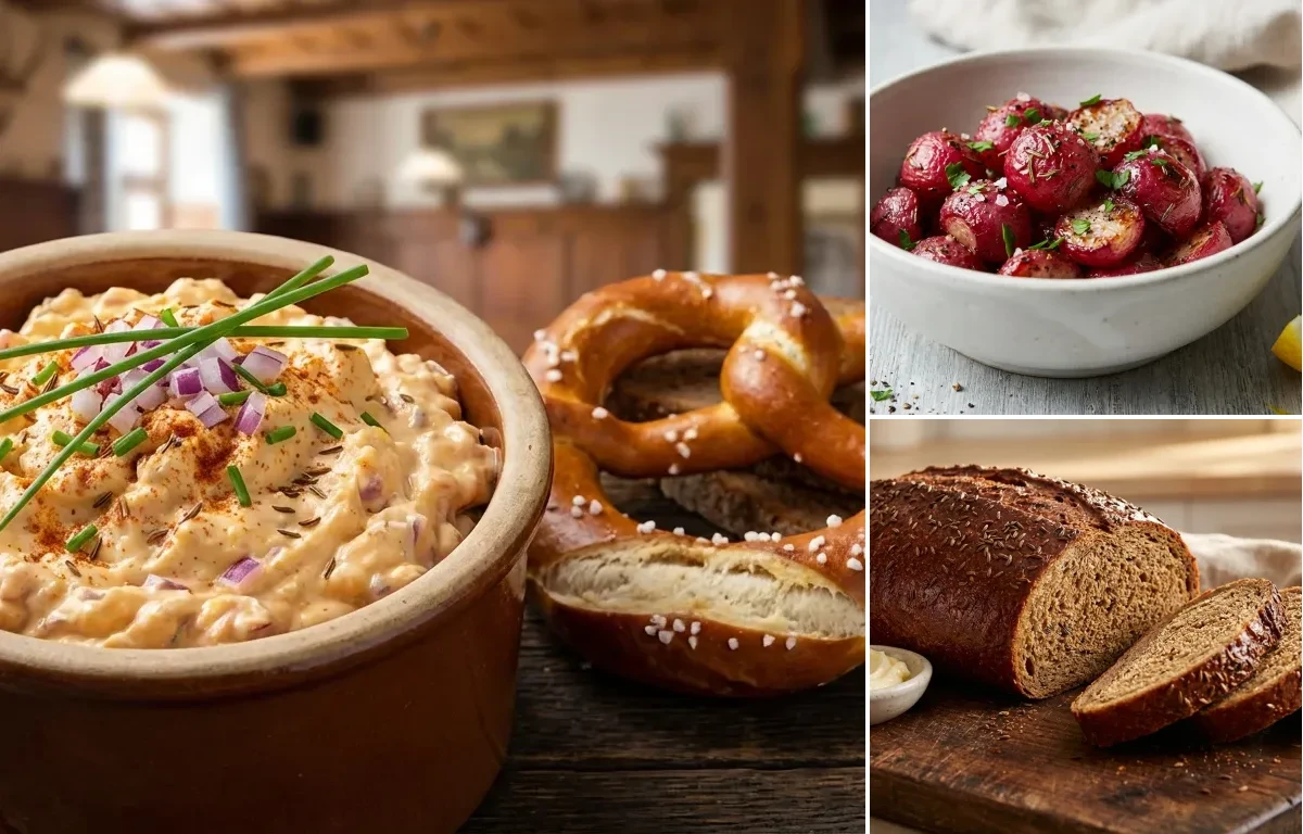 Obatzda with Roasted Radishes and Rye Bread