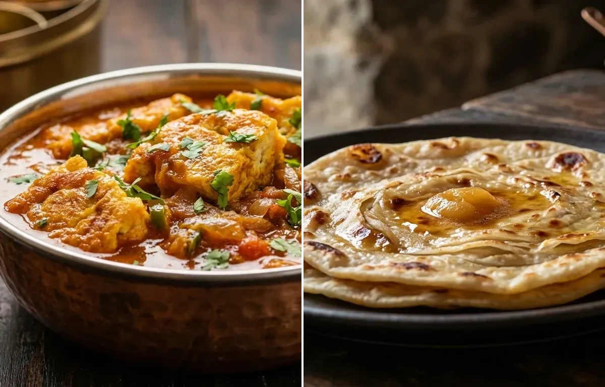 Omelette Curry with Ghadichi Poli