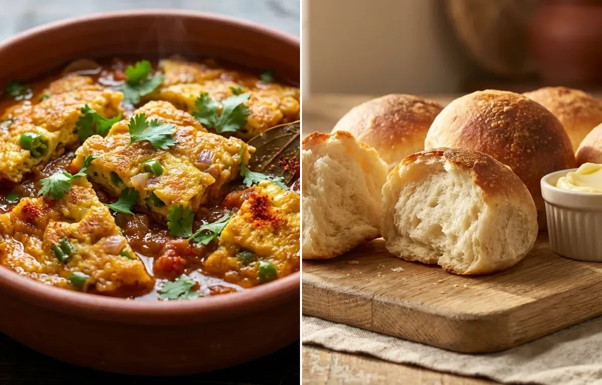 Omelette Tarkari with Goan Pau Ruti