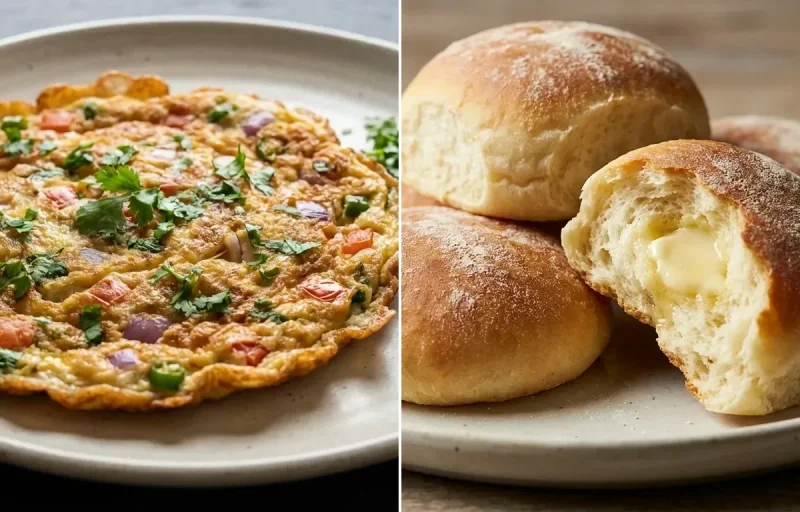 Omelette with Paaun Ruti