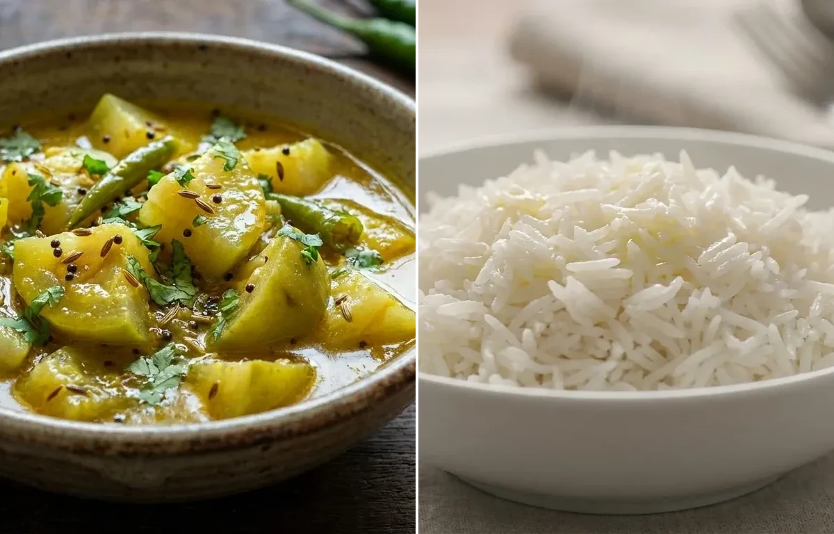 Ou Tenga with Steamed Basmati Rice