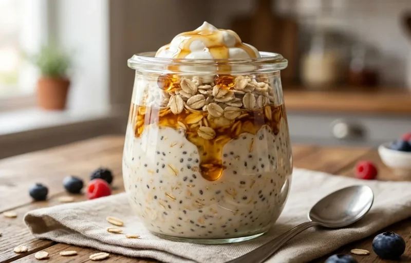 Overnight Oats with Turkey Egg Muffins