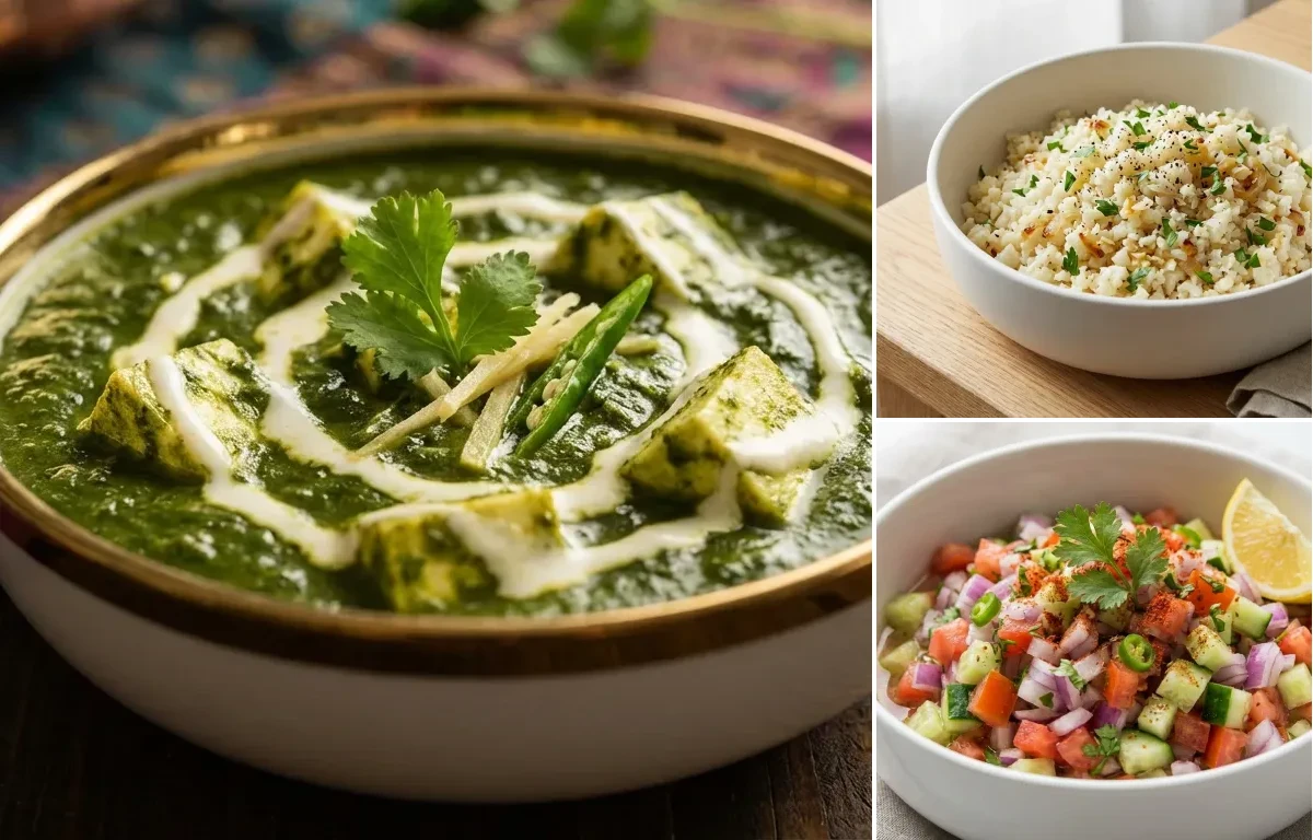 Palak Paneer with Cauliflower Rice