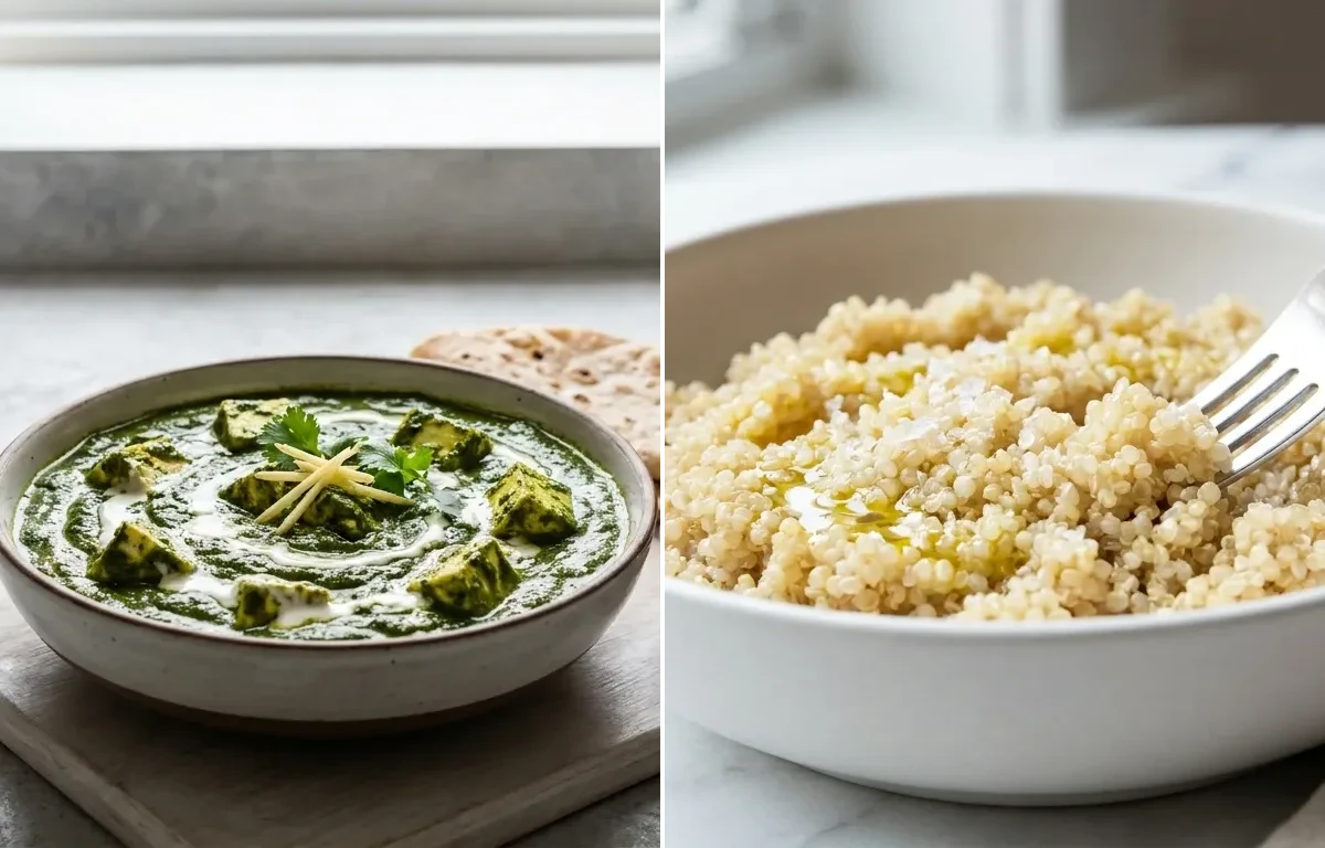 Palak Paneer with Cooked Quinoa